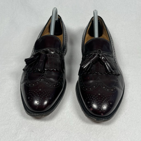 JOHNSTON & MURPHY Limited Leather Burgundy Kiltie Tassel Wingtip Loafer USA Sz 9 main image 6